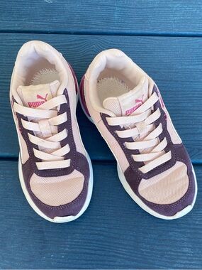 Puma Light Pink and Purple Girls' Athletic Sneakers
